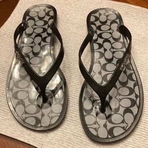 COACH JELLY FLIP FLOPS. SIZE 5. EUC